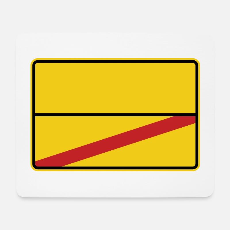 Ortsschild für Deinen Text - Mousepad (Querformat) - Weiß