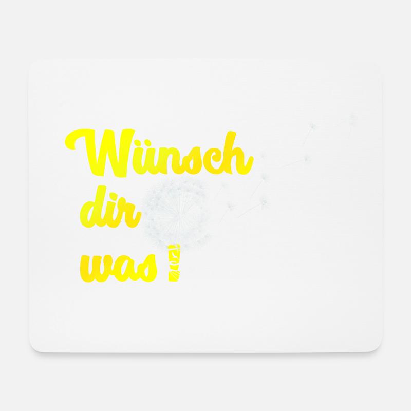 Wünsch dir was - Mousepad (Querformat) - Weiß