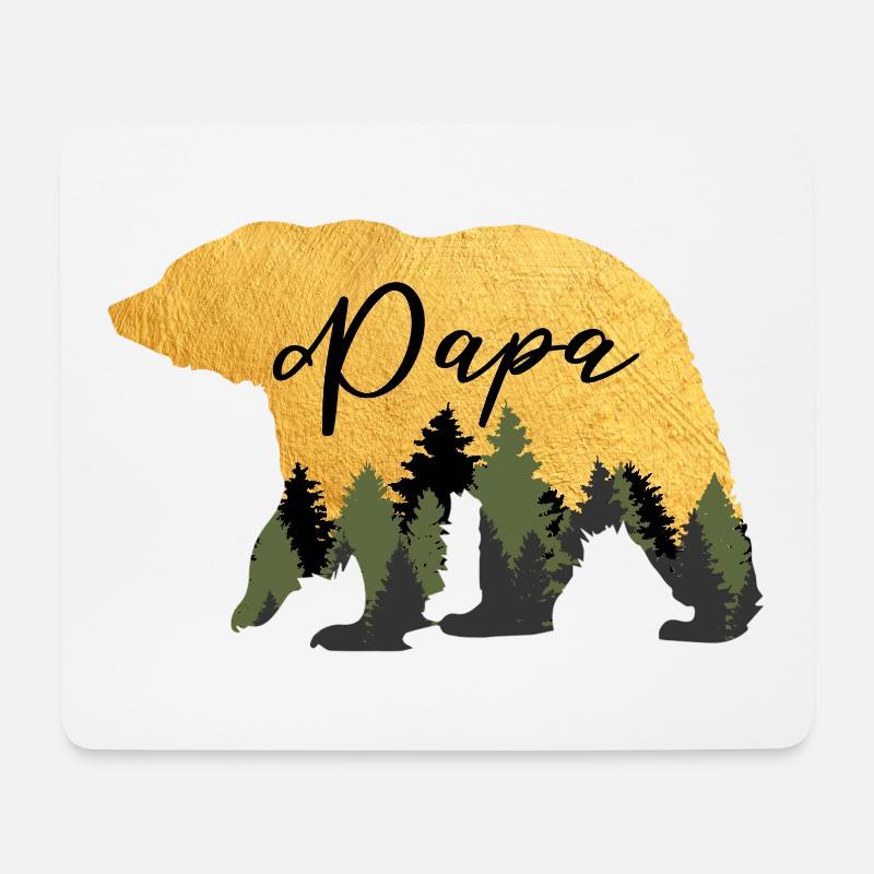 Bear Dad for Father's Day - Mouse Pad (horizontal) - white
