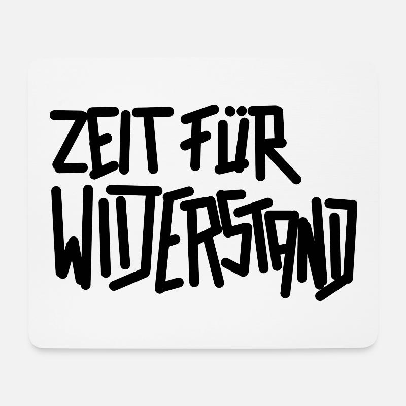 widerstand - Mousepad (Querformat) - Weiß