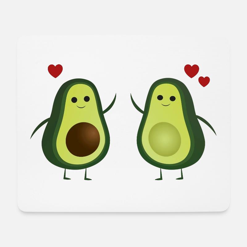 Avocado - Mousepad (Querformat) - Weiß