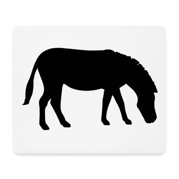 Zebra Silhouette Animal Africa Animals - Mouse Pad (horizontal) - white - Front