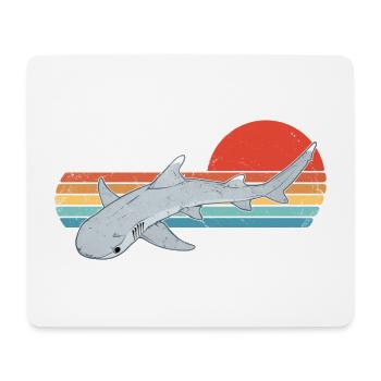 Weißspitzen Riffhai - Mousepad (Querformat) - Weiß - Vorne