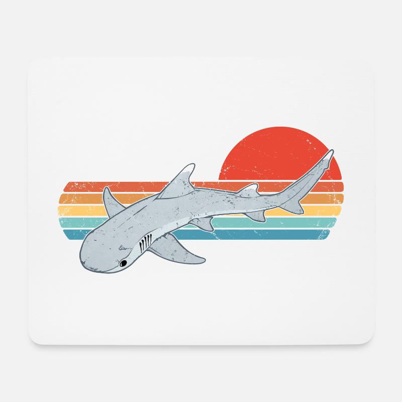 Weißspitzen Riffhai - Mousepad (Querformat) - Weiß