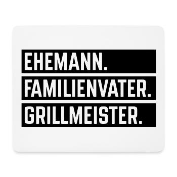 Ehemann Familienvater Grillmeister (Grillen / B) - Mousepad (Querformat) - Weiß - Vorne
