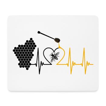 Bee, honey, pulse, honey bee, beekeeper, honeycomb - Mouse Pad (horizontal) - white - Front