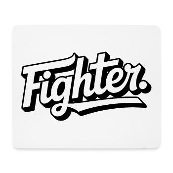 fighter. Schriftzug Clean - Mousepad (Querformat) - Weiß - Vorne