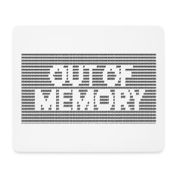 OOM art ascii détruit de mémoire - Tapis de souris (format paysage) - blanc - Devant