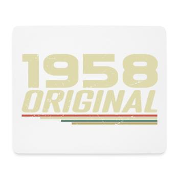 Born in 1958 Vintage 1958 Retro Anniversary 1958 - Mouse Pad (horizontal) - white - Front