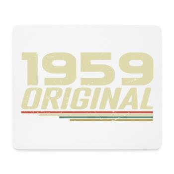 Jahrgang 1959 Jahrgang 1959 Retro Geburtstag 1959 - Mousepad (Querformat) - Weiß - Vorne