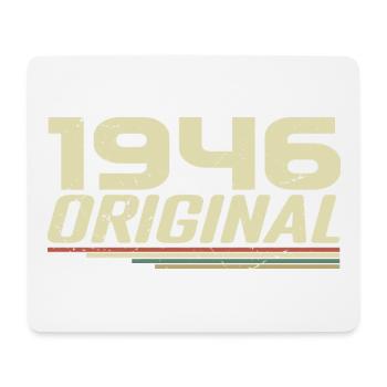 Born in 1946 Vintage 1946 Retro Anniversary 1946 - Mouse Pad (horizontal) - white - Front