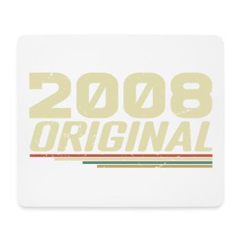 Born in 2008 Vintage 2008 Retro Birthday 2008 - Mouse Pad (horizontal) - white - Front