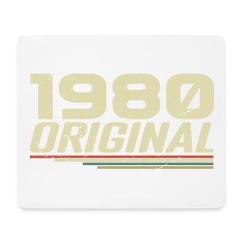 Né en 1980 Vintage 1980 Anniversaire Rétro 1980 - Tapis de souris (format paysage) - blanc - Devant