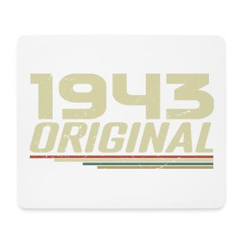 Born in 1943 Vintage 1943 Retro Birthday 1943 - Mouse Pad (horizontal) - white - Front