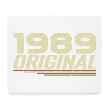 Born in 1989 Vintage 1989 Retro Birthday 1989 - Mouse Pad (horizontal) - white - Front