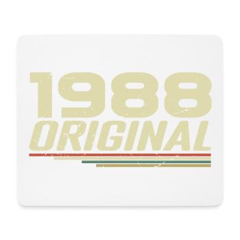 Jahrgang 1988 Jahrgang 1988 Retro Geburtstag 1988 - Mousepad (Querformat) - Weiß - Vorne