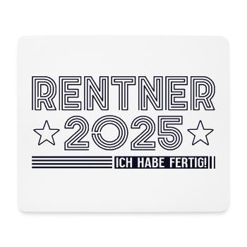 Rentner 2025 Rente Ruhestand Geschenk - Mousepad (Querformat) - Weiß - Vorne