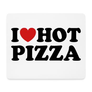 I Love Hot Pizza - Mousepad (Querformat) - Weiß - Vorne