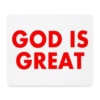 god is great - Mouse Pad (horizontal) - white - Front