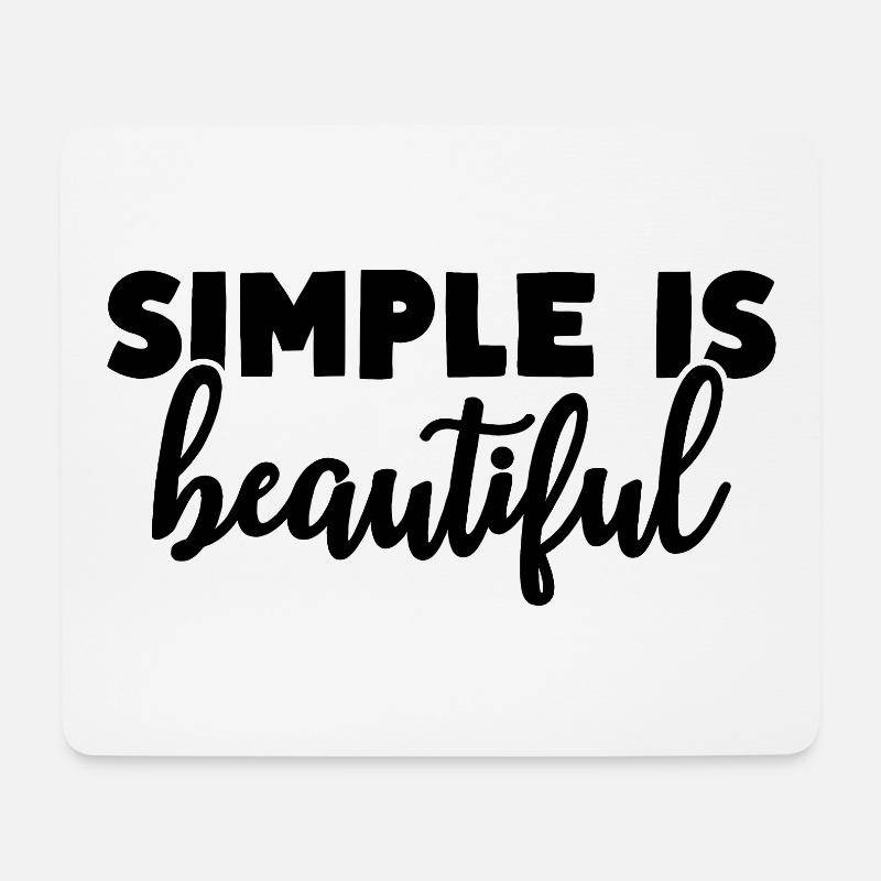 Simple c’est beau - Tapis de souris (format paysage) - blanc