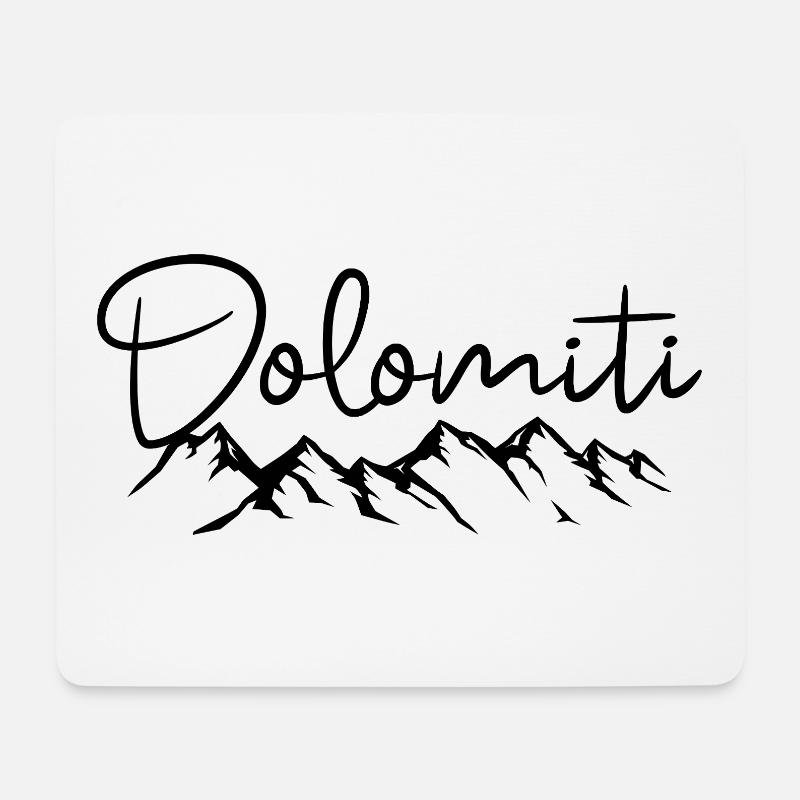 Dolomiti Alpen Italien - Mousepad (Querformat) - Weiß