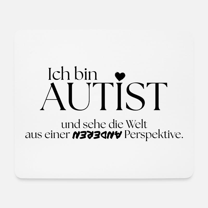 Ich bin Autist - Mousepad (Querformat) - Weiß