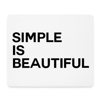 Simple Is Beautiful - Mouse Pad (horizontal) - white - Front