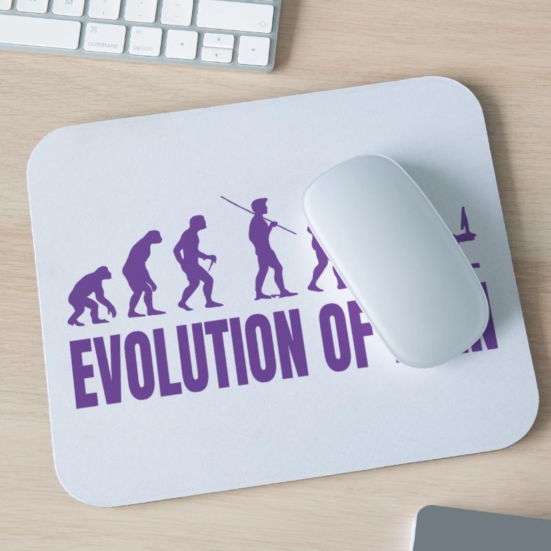 Programmierer Computerfreak Evolution Retro Mousepad (Querformat)