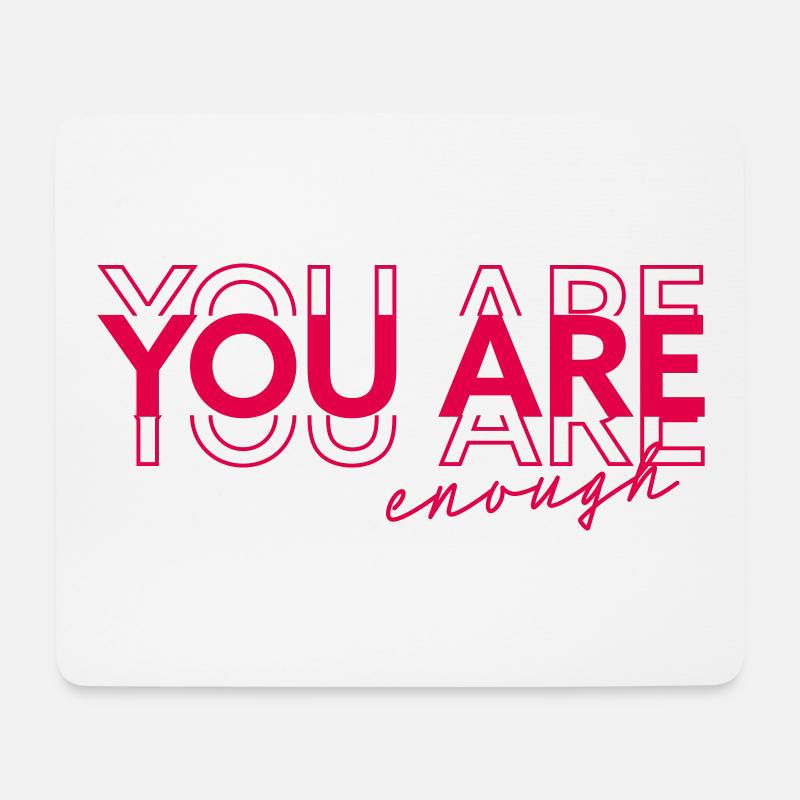 You are enough - Mousepad (Querformat) - Weiß