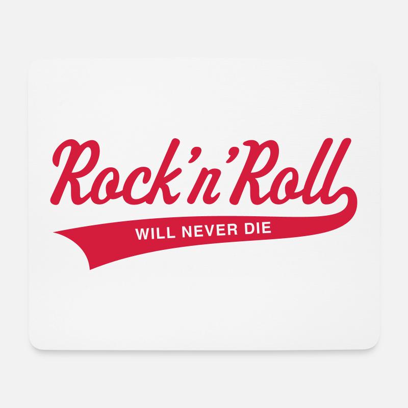 Rock 'n' Roll will never die - Mousepad (Querformat) - Weiß