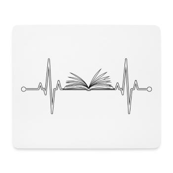 Lecteur de livres Heartbeat - Livre Heartbeat - Tapis de souris (format paysage) - blanc - Devant