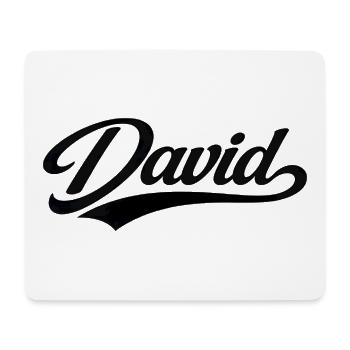 Nom de David, premier nom de famille - Tapis de souris (format paysage) - blanc - Devant