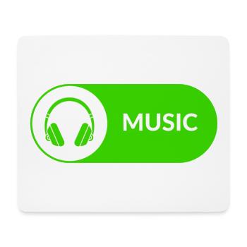 Music button - Mouse Pad (horizontal) - white - Front