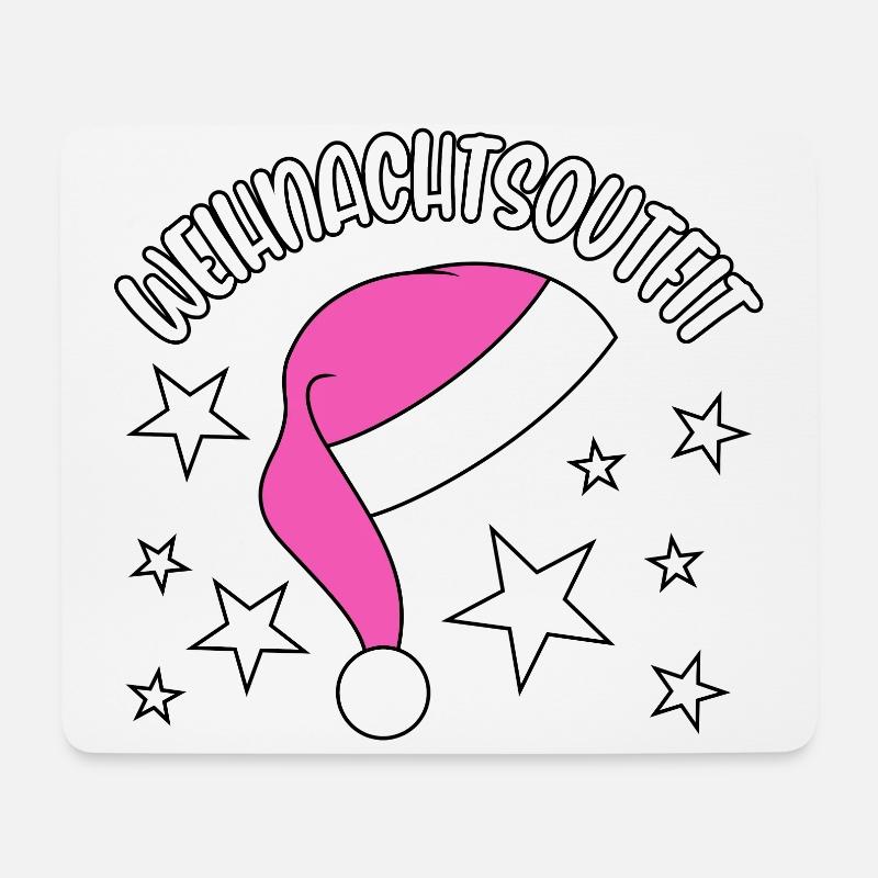 Weihnachten 2026 Outfit - Weihnachtsoutfit 2026 - Mousepad (Querformat) - Weiß