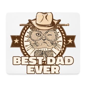 Best Cat Dad Ever - Mousepad (Querformat) - Weiß - Vorne