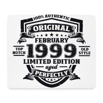 25th Birthday Husband February Vintage 1999 Original - Mouse Pad (horizontal) - white - Front