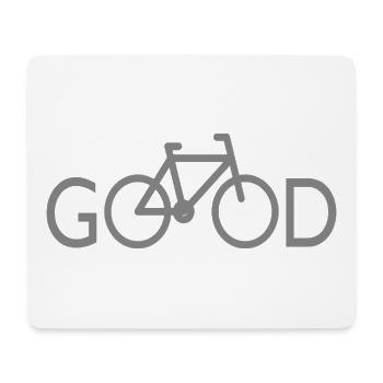Roue de vélo qui dit cadeau - Tapis de souris (format paysage) - blanc - Devant