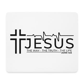 Jesus Christ Bible Verse Way Truth Life Christ - Mouse Pad (horizontal) - white - Front