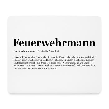 Feuerwehrmann Feuerwehr Firefighter Definition - Mousepad (Querformat) - Weiß - Vorne