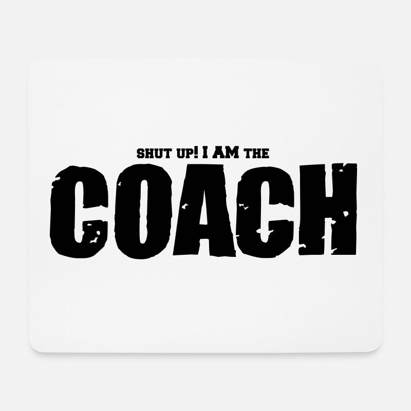 Basketball Coach Shut Up - Mousepad (Querformat) - Weiß
