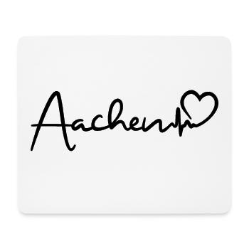 Aachen Herzschlag - Mousepad (Querformat) - Weiß - Vorne