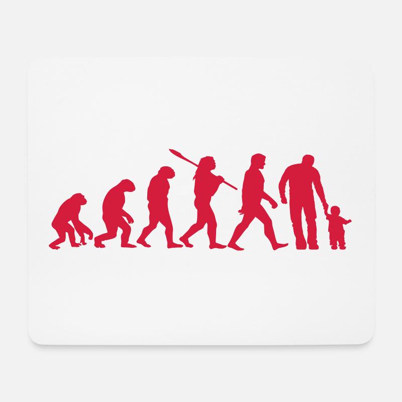 Father evolution son daughter child | gift idea - Mouse Pad (horizontal) - white