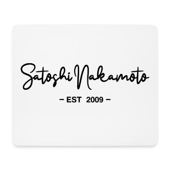 Satoshi Nakamoto Bitcoin Blockchain 2009 - Mouse Pad (horizontal) - white - Front
