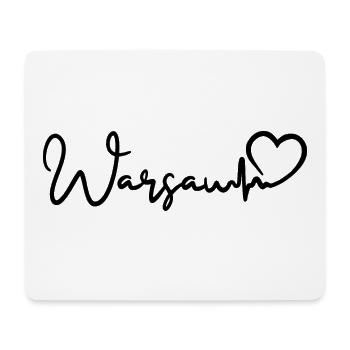 Warsaw Poland Warsaw heartbeat - Mouse Pad (horizontal) - white - Front