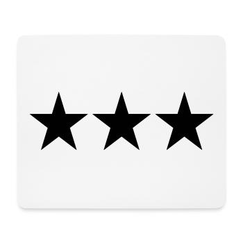 3 STERNE - Mousepad (Querformat) - Weiß - Vorne