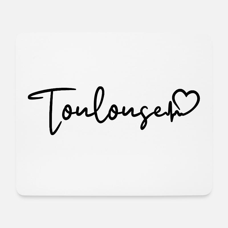 Toulouse Herzschlag - Mousepad (Querformat) - Weiß