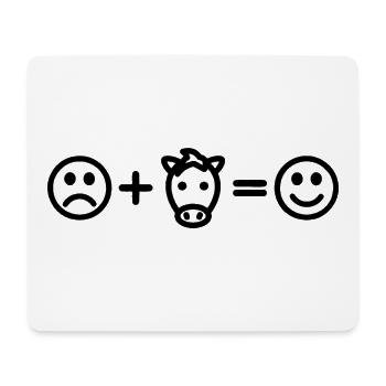 Horse Smiley Riding Horses - Mouse Pad (horizontal) - white - Front