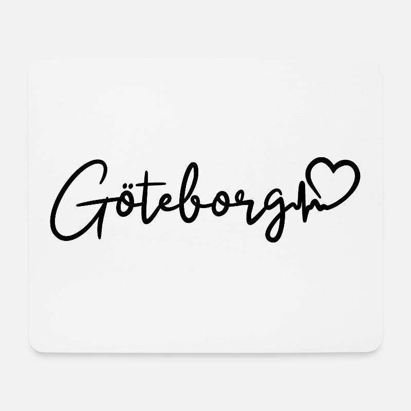 Göteborg Herzschlag - Mousepad (Querformat) - Weiß