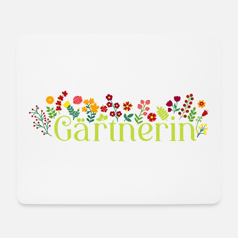 Gärtnerin - Mousepad (Querformat) - Weiß