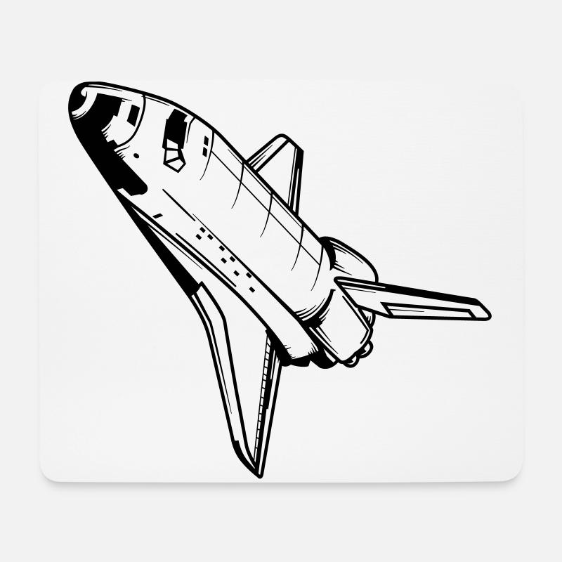 Raumschiff Spaceshuttle Astronaut Nasa Raumfahrt - Mousepad (Querformat) - Weiß